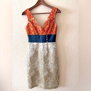Anthropologie Phoebe Silk Asian Style Dress